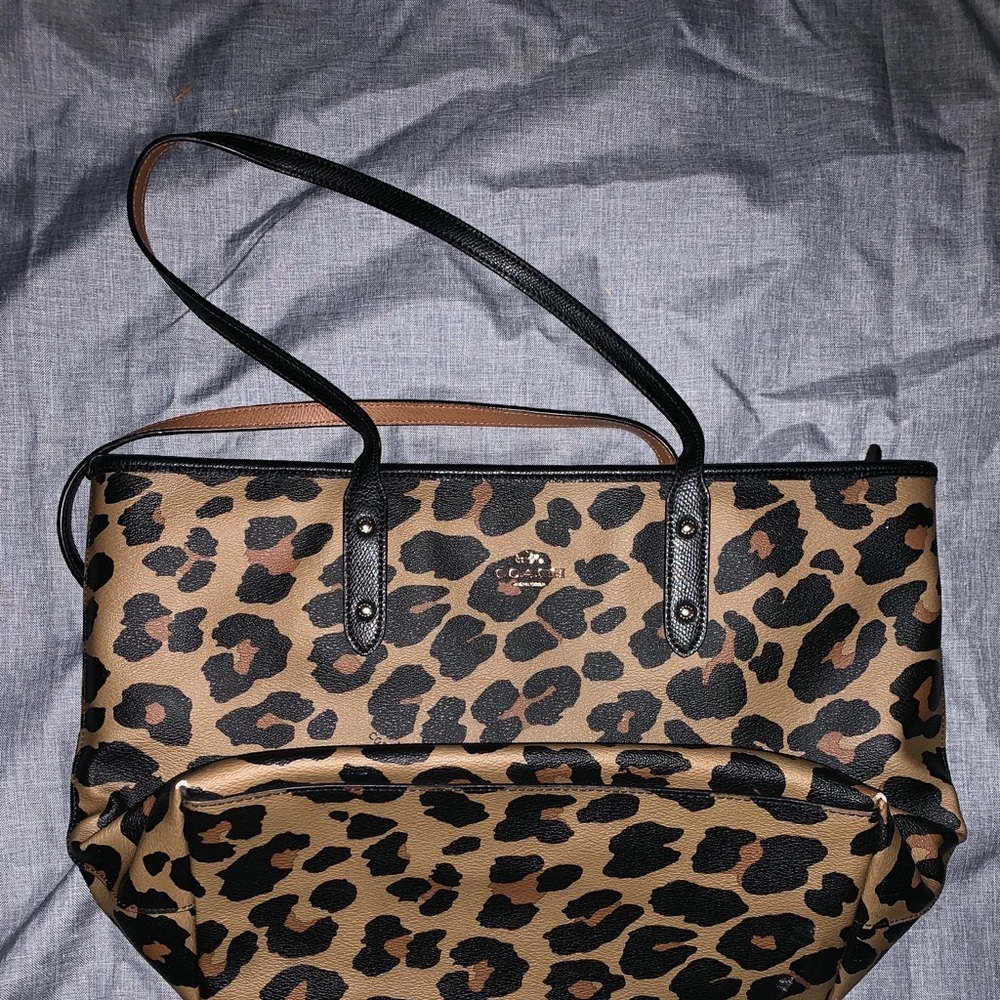 Coach Leopard print tote